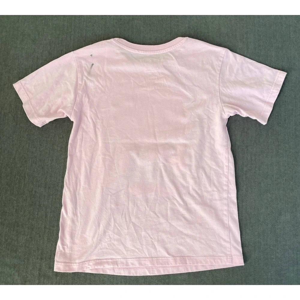 Hello Kitty Tee Girls S 6 Pink T Shirt Sanrio Short Sleeve Top 90s Y2K Kidcore